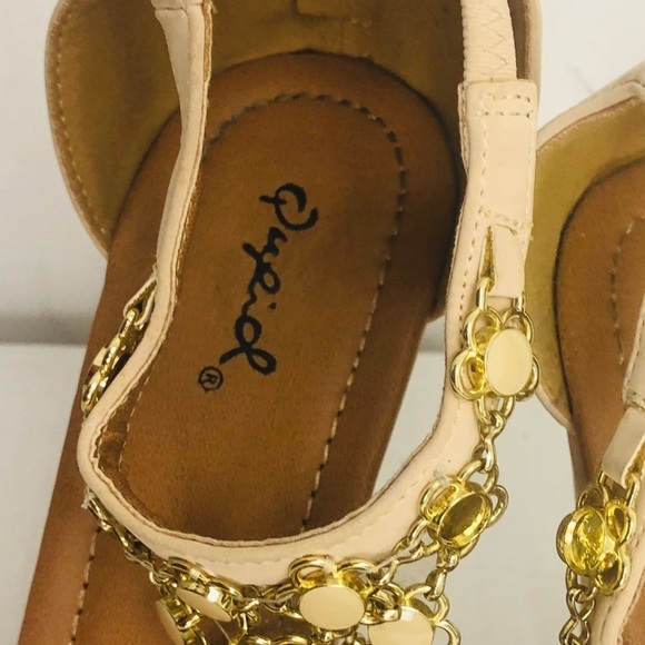 Qupid women’s tan wedges with Pepto size 8‎ - Picture 8 of 8